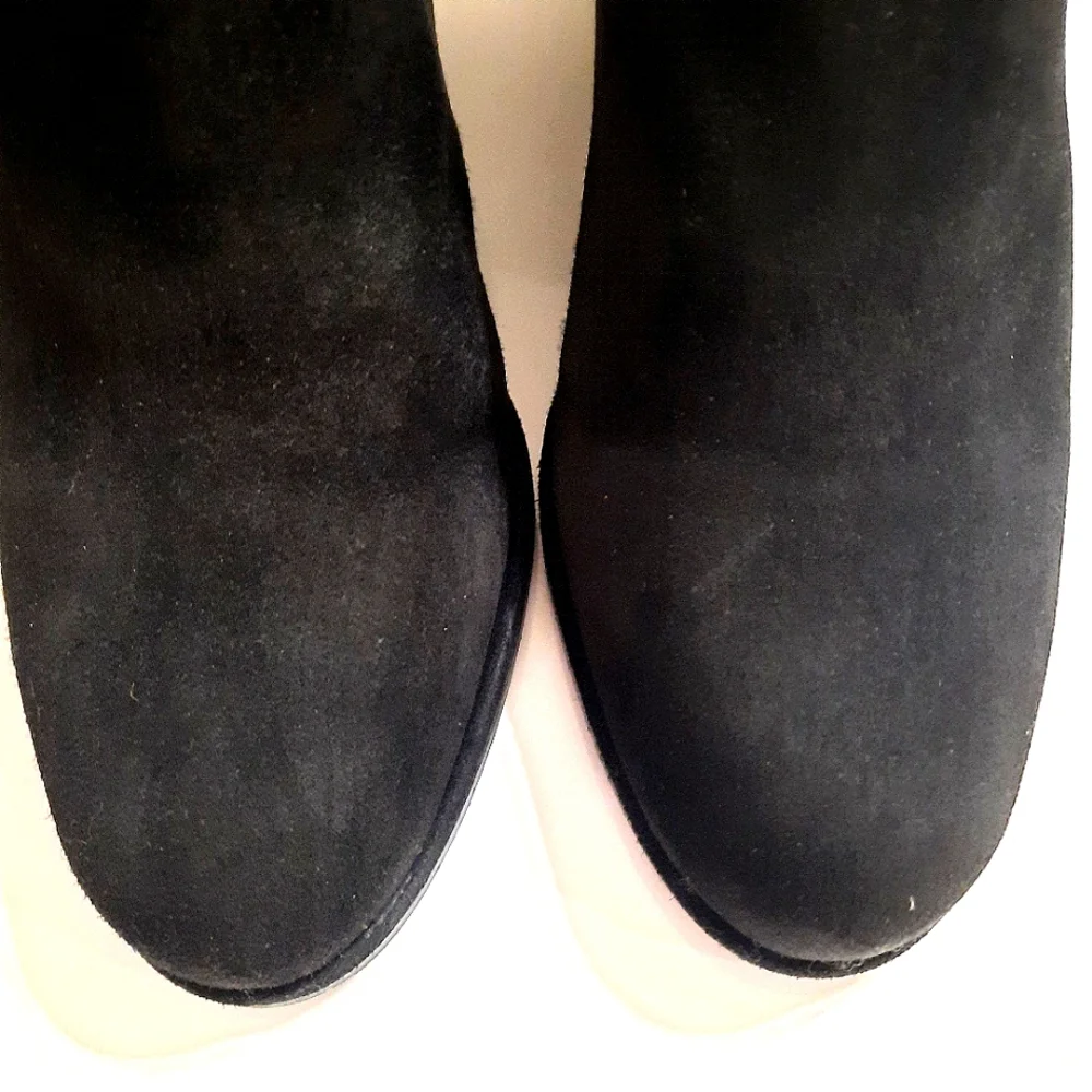 STUART WEITZMAN Hidden Wedge Bootie Stretch Suede Ankle Boot Heeled 9.5 N - Picture 8 of 11